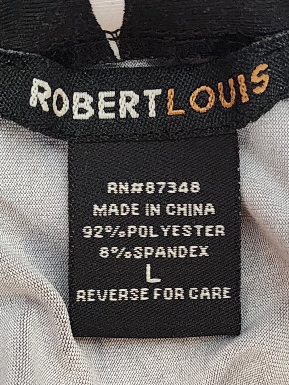 Robert Louis Black and White Pattern Poly Span Tie Front Dress Skirt Size Large - Picture 14 of 16